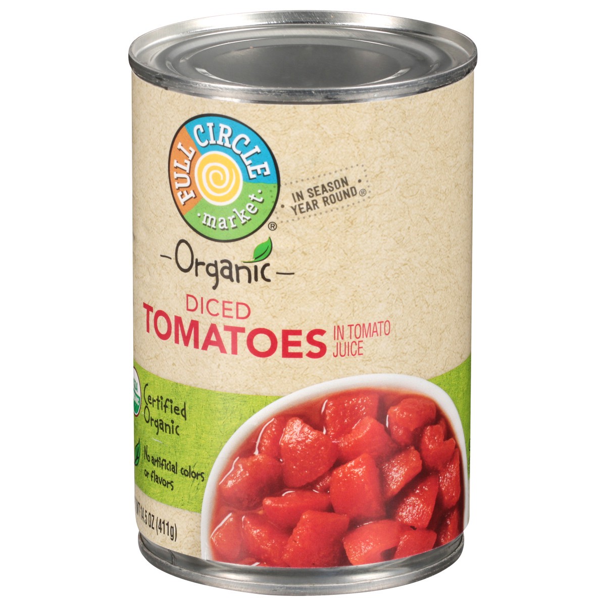 slide 10 of 11, Full Circle Market Organic Diced Tomatoes in Tomato Juice 14.5 oz, 14.5 oz