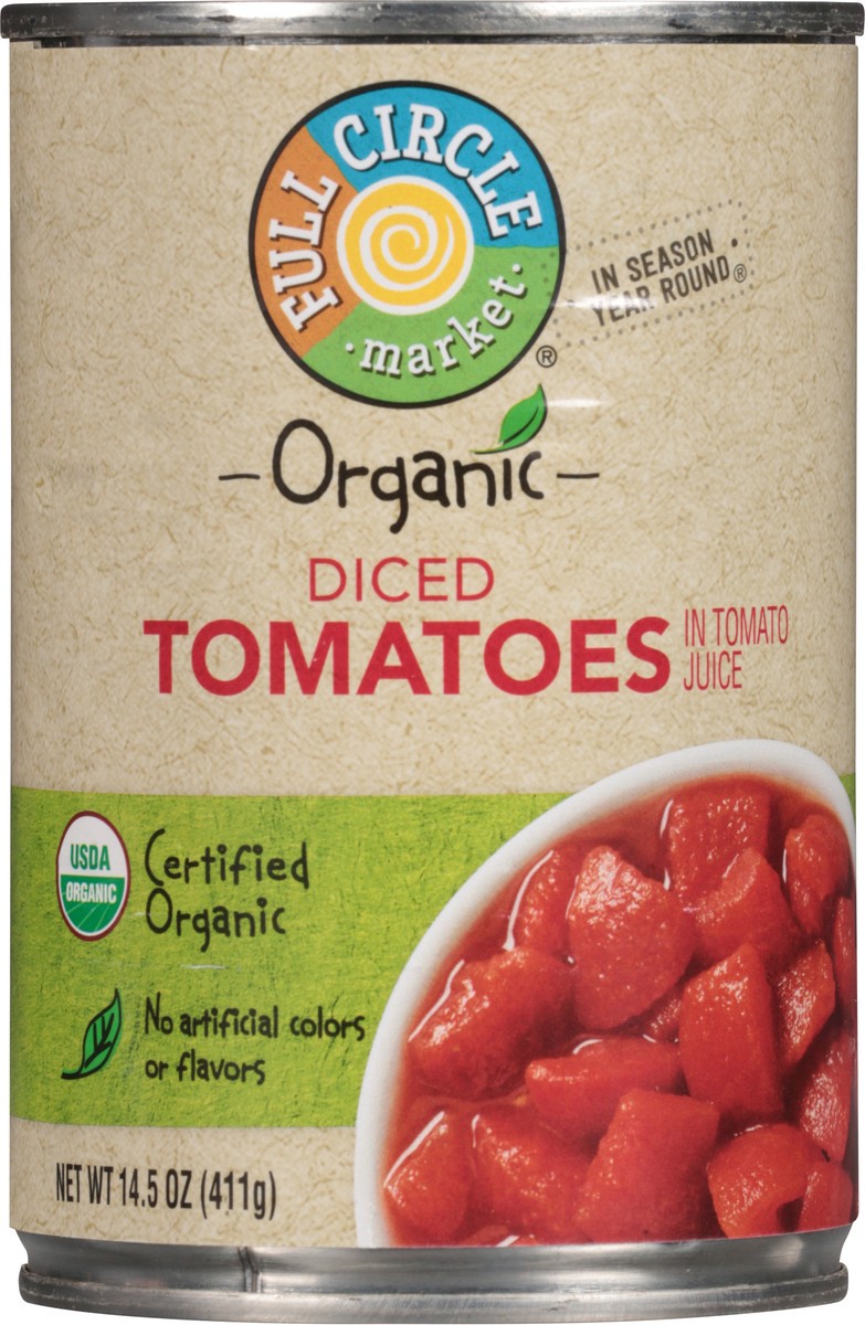 slide 6 of 11, Full Circle Market Organic Diced Tomatoes in Tomato Juice 14.5 oz, 14.5 oz