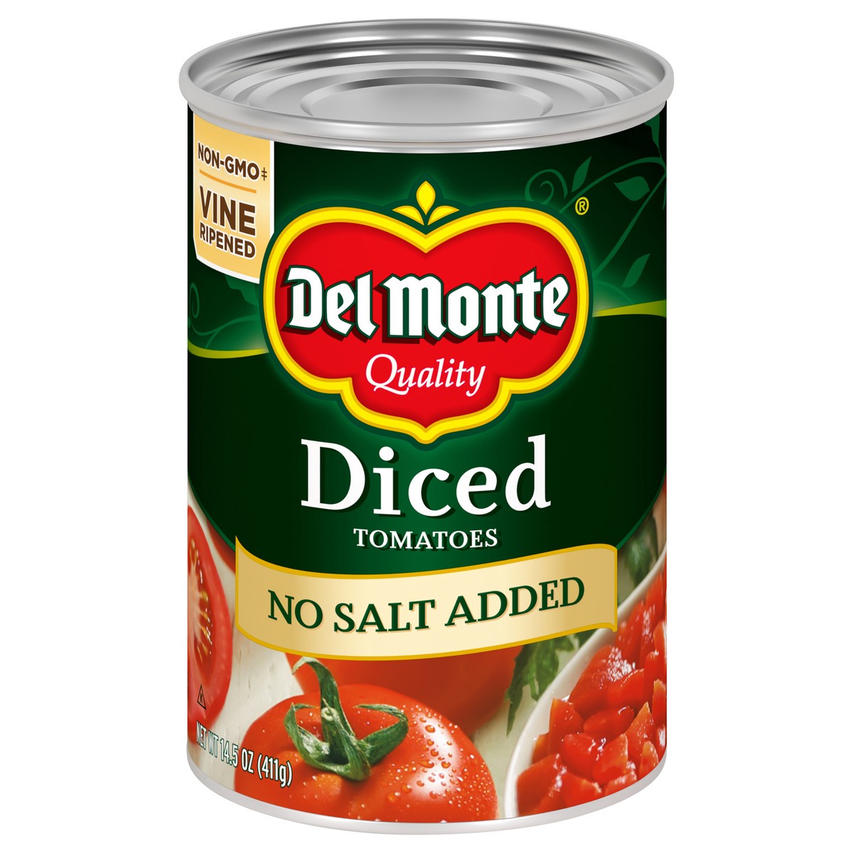 slide 9 of 10, Del Monte Tomato Dice No Salt Add, 14.5 oz