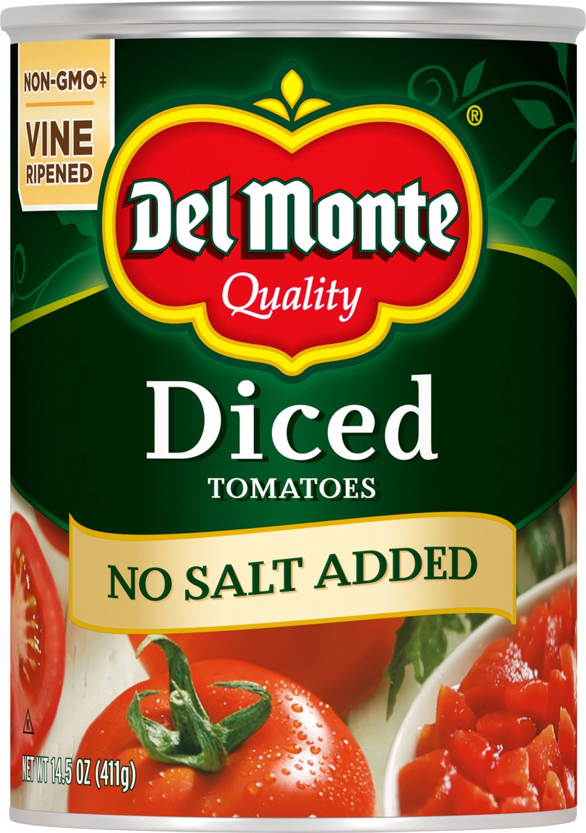 slide 1 of 10, Del Monte Tomato Dice No Salt Add, 14.5 oz