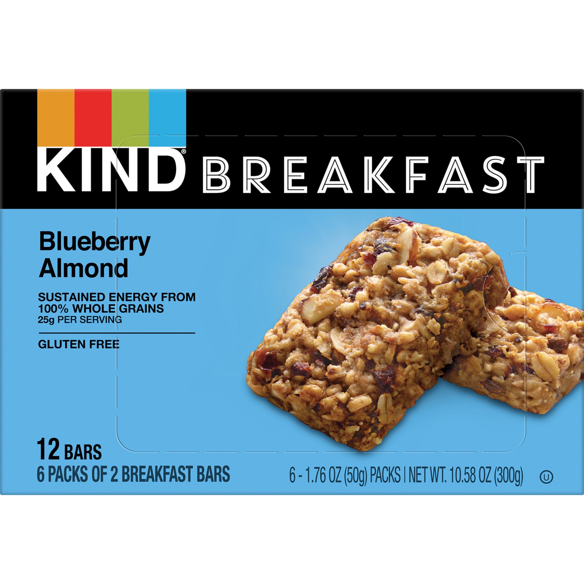 slide 1 of 1, Kind Breakfast Blueberry Almond Bars - 6ct, 10.6 oz