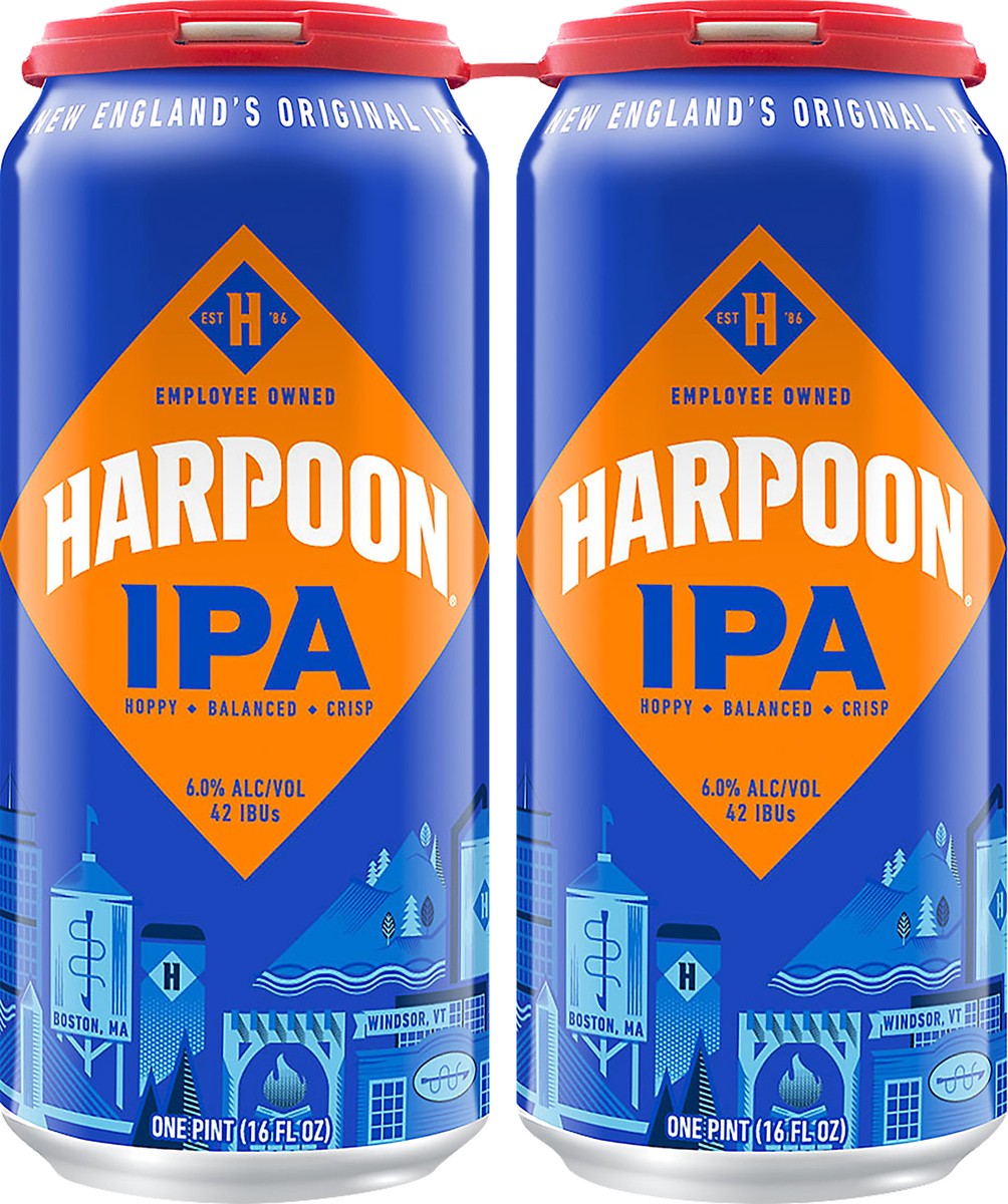 slide 2 of 2, Harpoon Brewery IPA Beer 4 ea, 4 ct