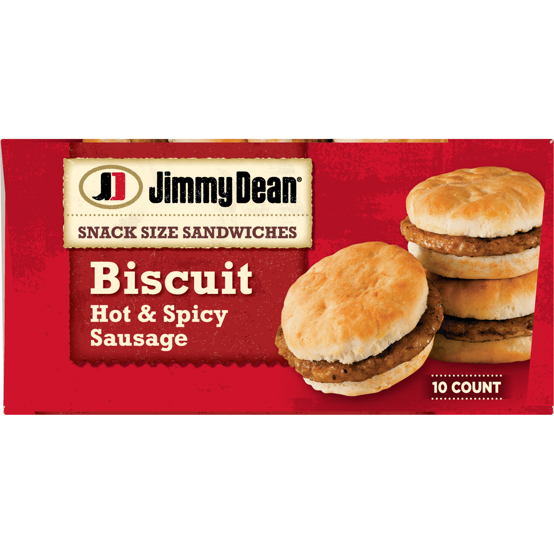 slide 9 of 10, Jimmy Dean Hot & Spicy Sausage Biscuit, 481.94 g