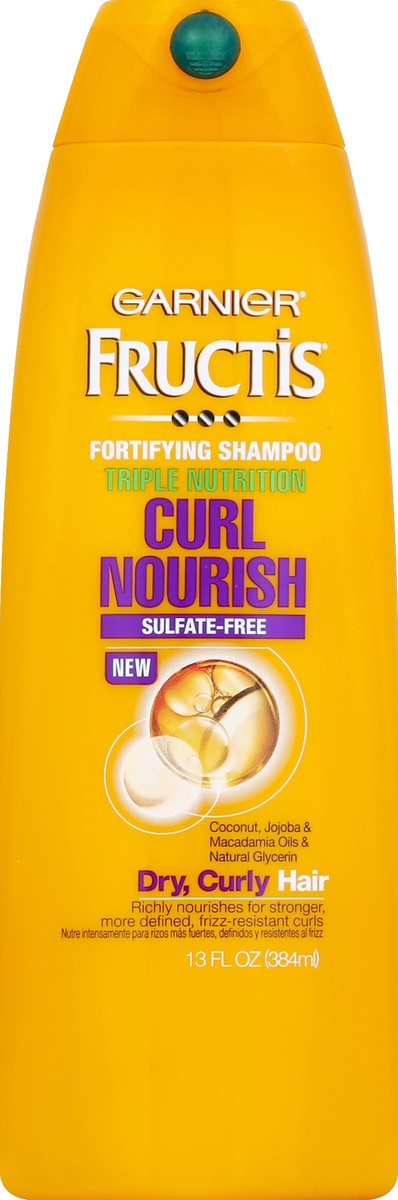 slide 1 of 3, Garnier Fortifying Curl Nourish Shampoo, 13 oz