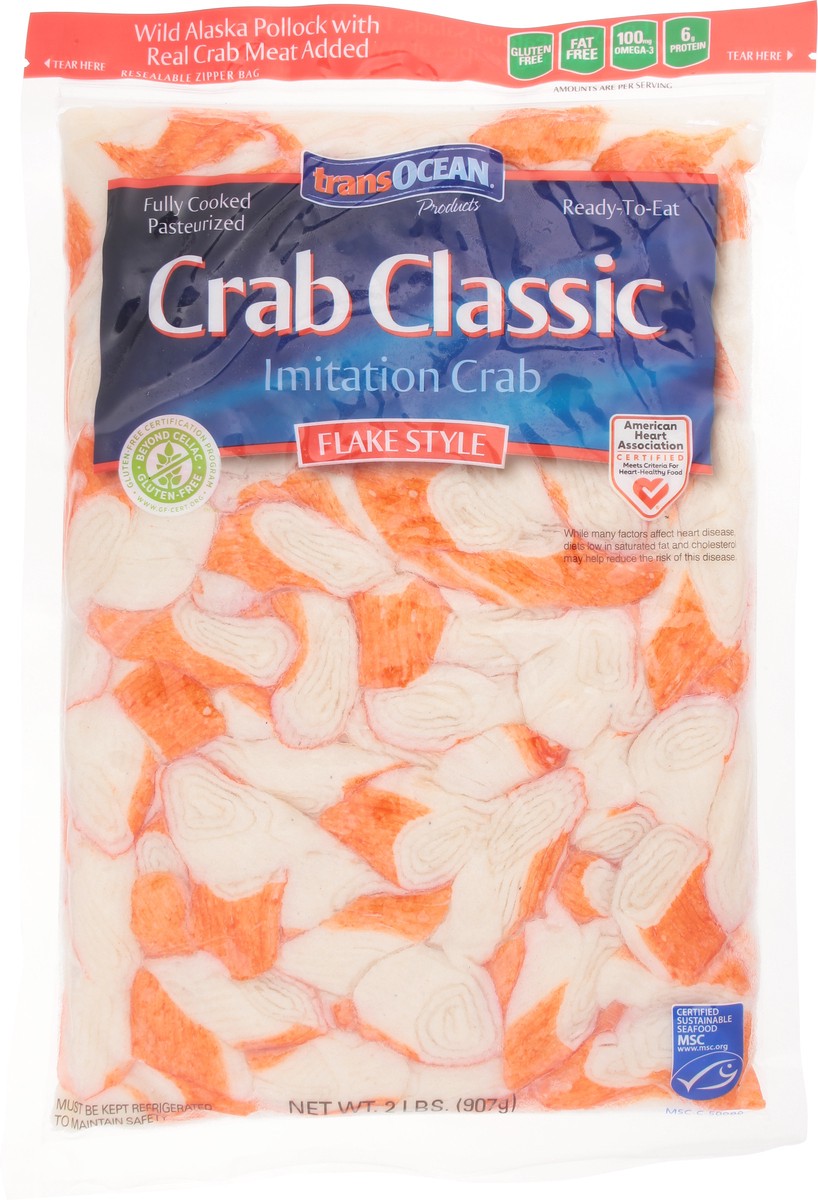 slide 5 of 14, Trans-Ocean Flake Style Imitation Crab 2 lb, 2 lb
