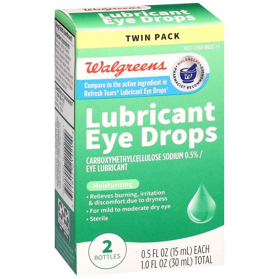 slide 5 of 5, Walgreens Lubricant Eye Drops, 2 ct 0.5 oz