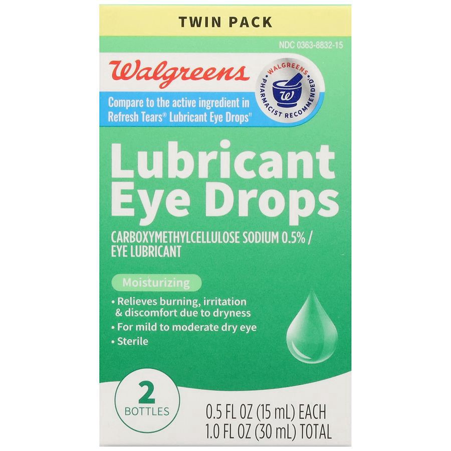 slide 2 of 5, Walgreens Lubricant Eye Drops, 2 ct 0.5 oz