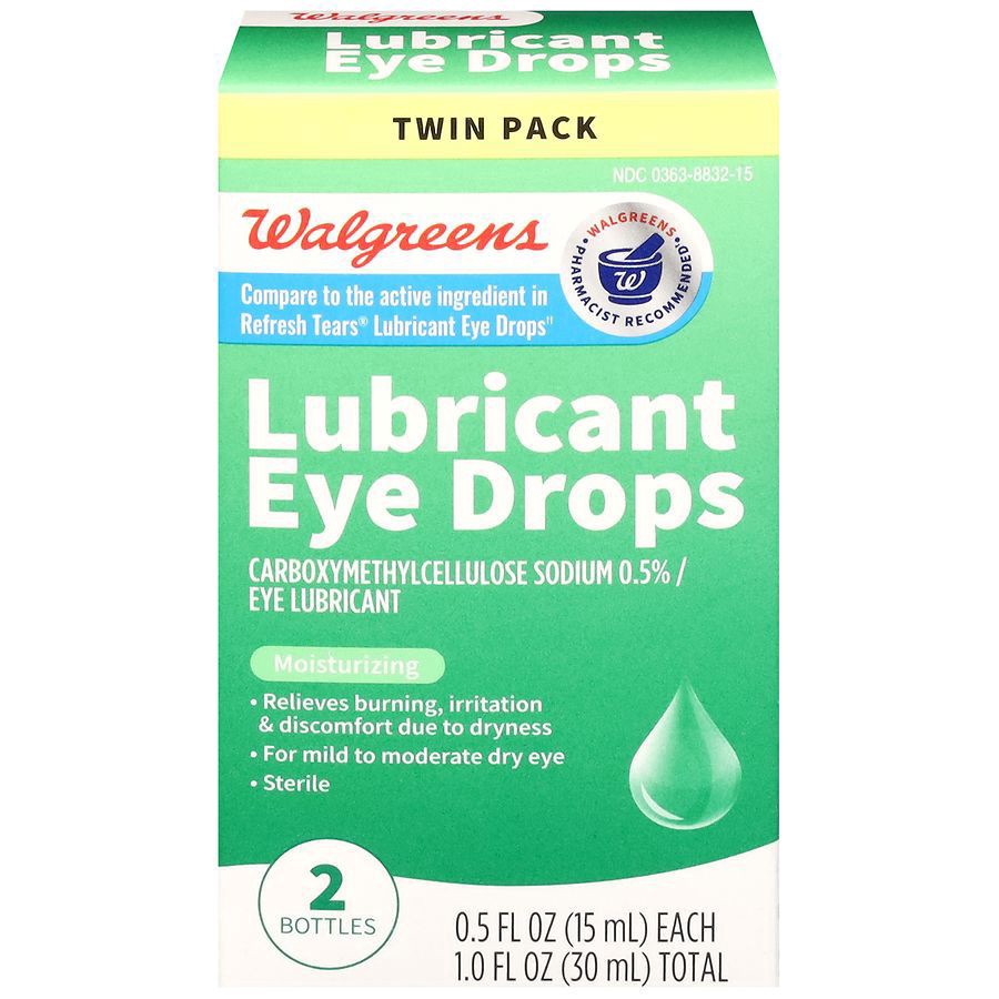 slide 1 of 5, Walgreens Lubricant Eye Drops, 2 ct 0.5 oz