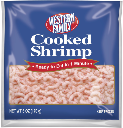 slide 1 of 1, Western Family Cooked Shrimp, 6 oz