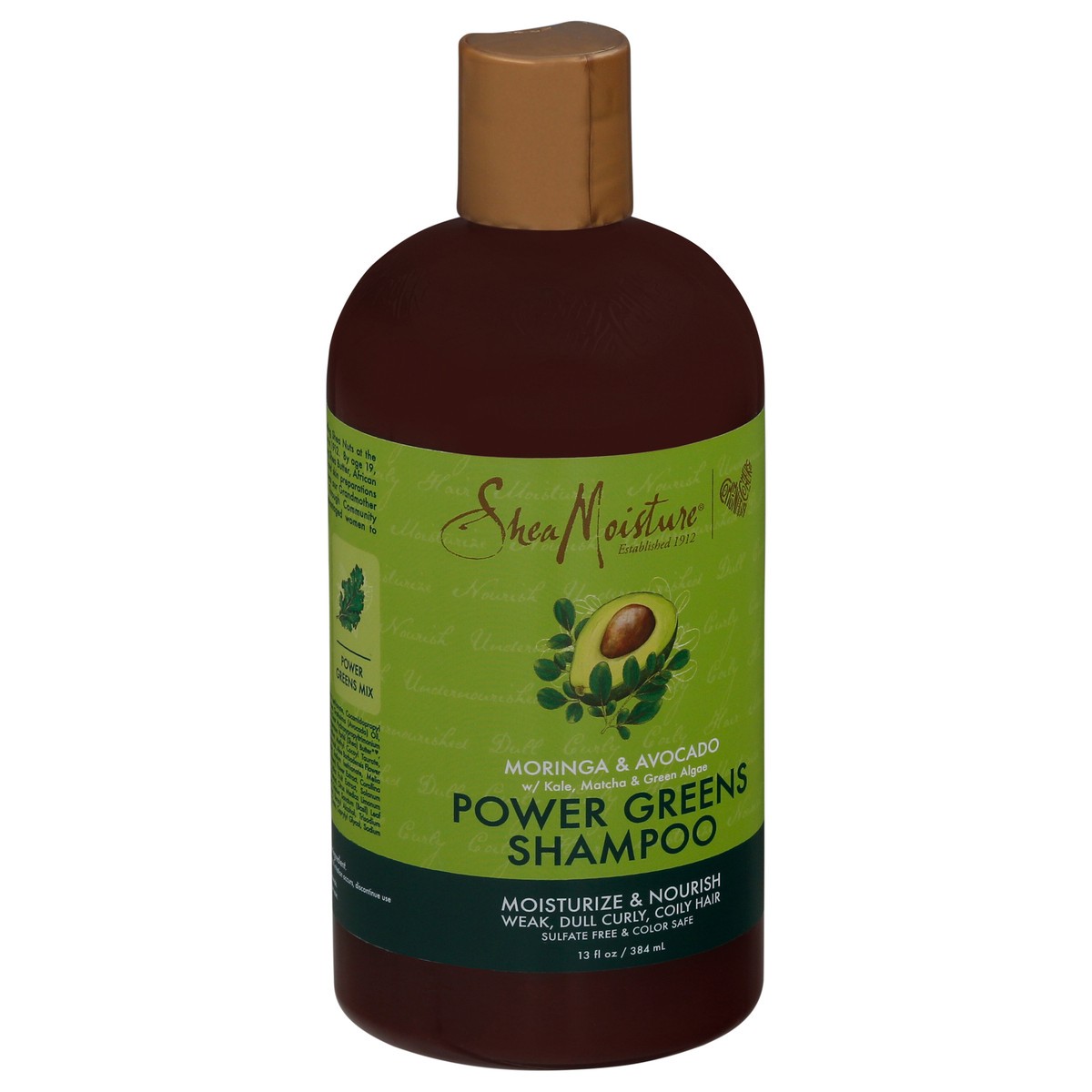 slide 3 of 4, SheaMoisture Power Greens Sulfate Free Shampoo Moringa and Avocado, 13 oz, 13 fl oz