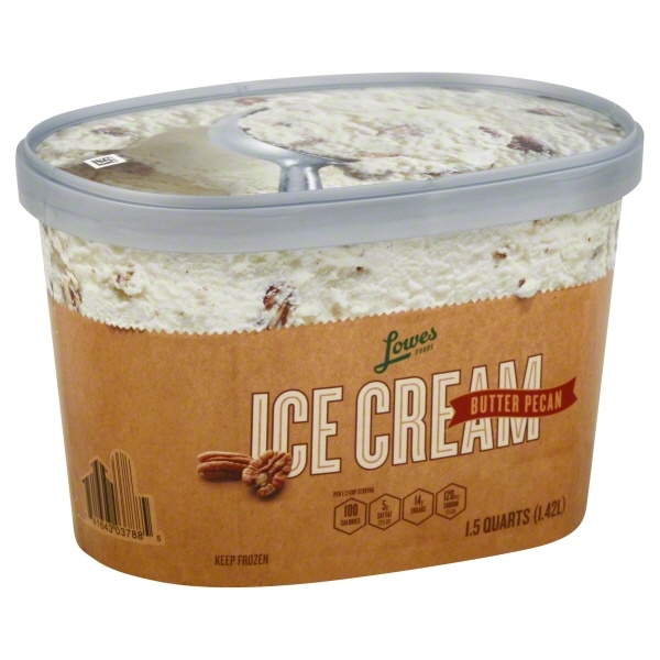 slide 1 of 1, Lowes Foods Ice Cream Premium Cookie Butter, 48 oz