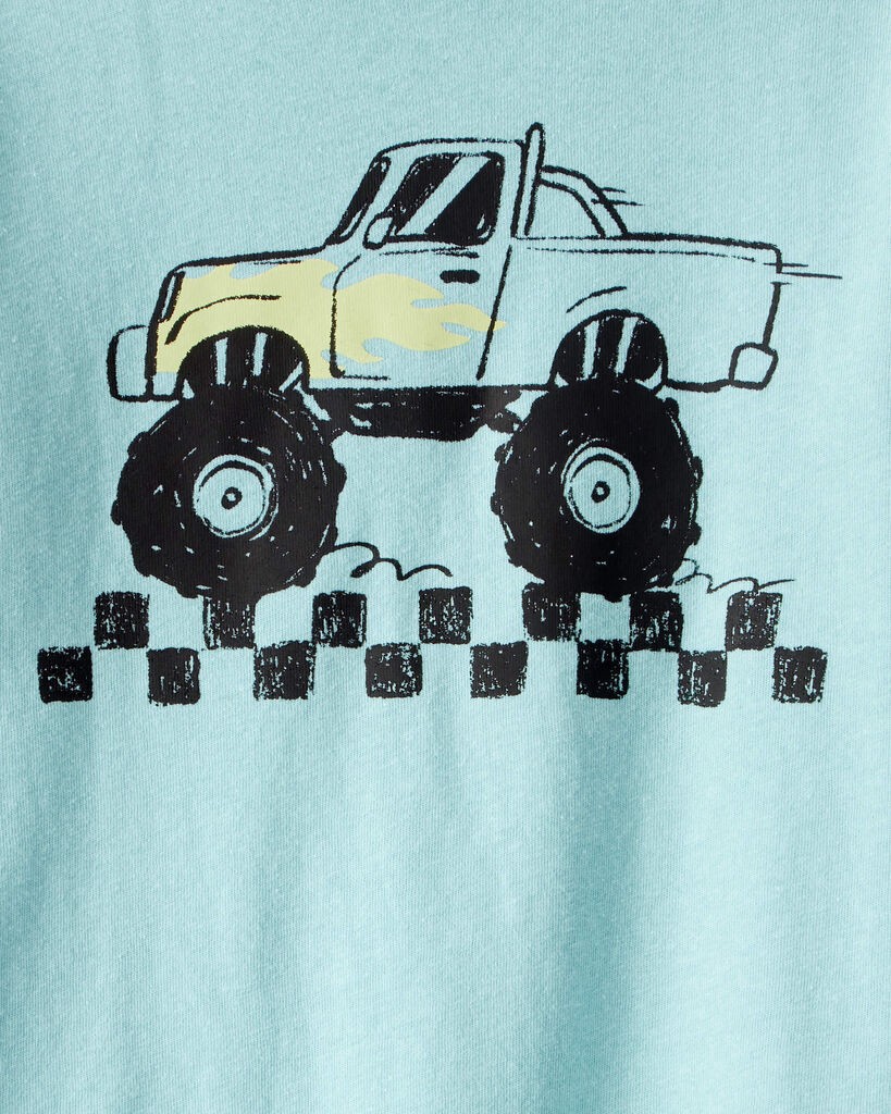 slide 2 of 2, Oshkosh Toddler Boy Monster Truck Short-SleeveGraphic Tee - Blue Blue 5T, 1 ct