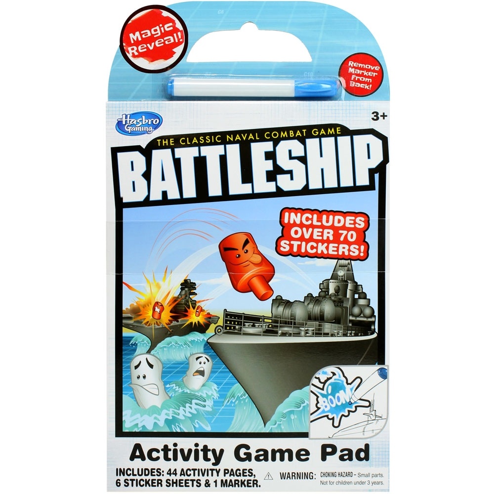 slide 1 of 1, Hasbro Battleship Activity Game Pad, 1 ct