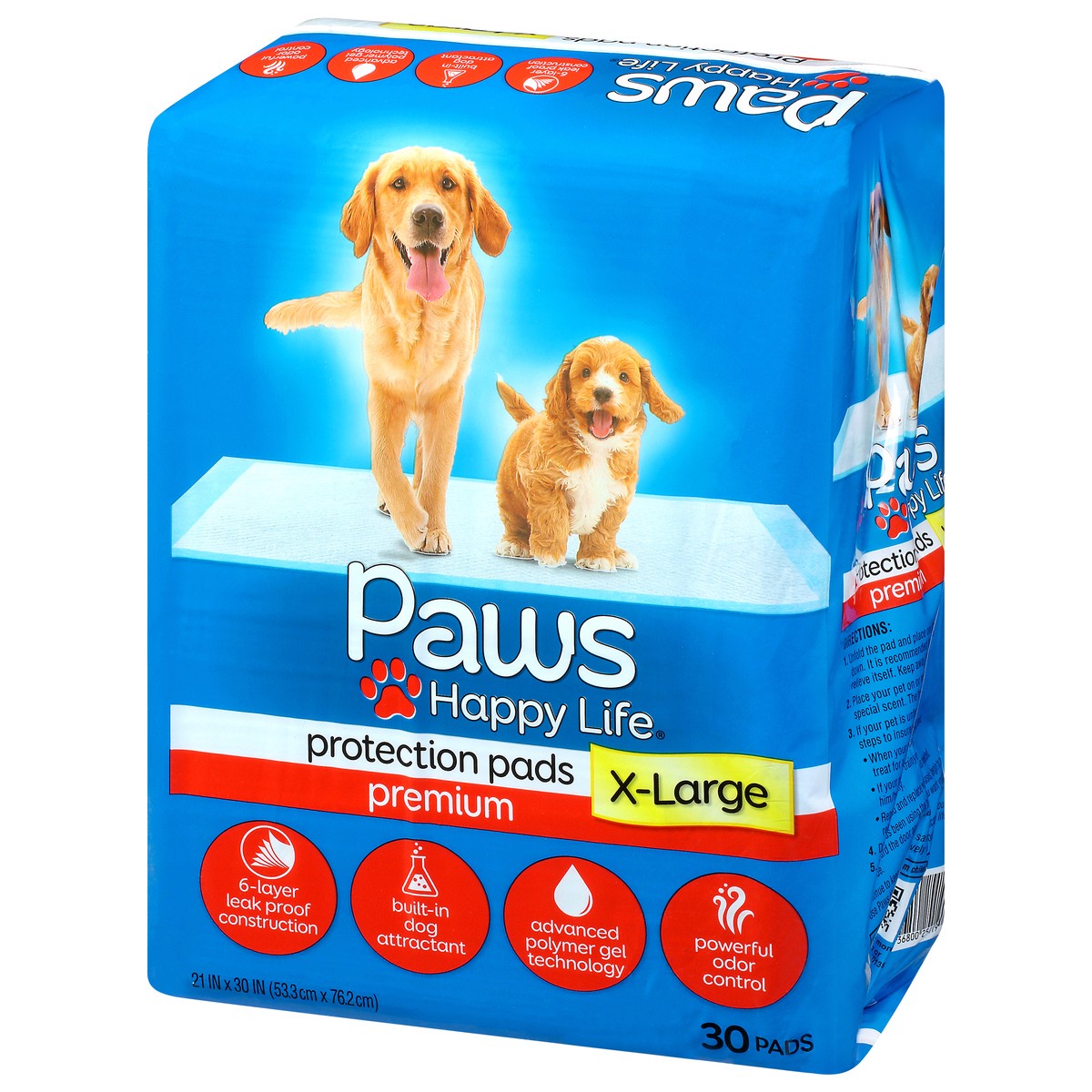 slide 5 of 9, Paws Happy Life X-Large Protection Pads 30 ea, 30 ct