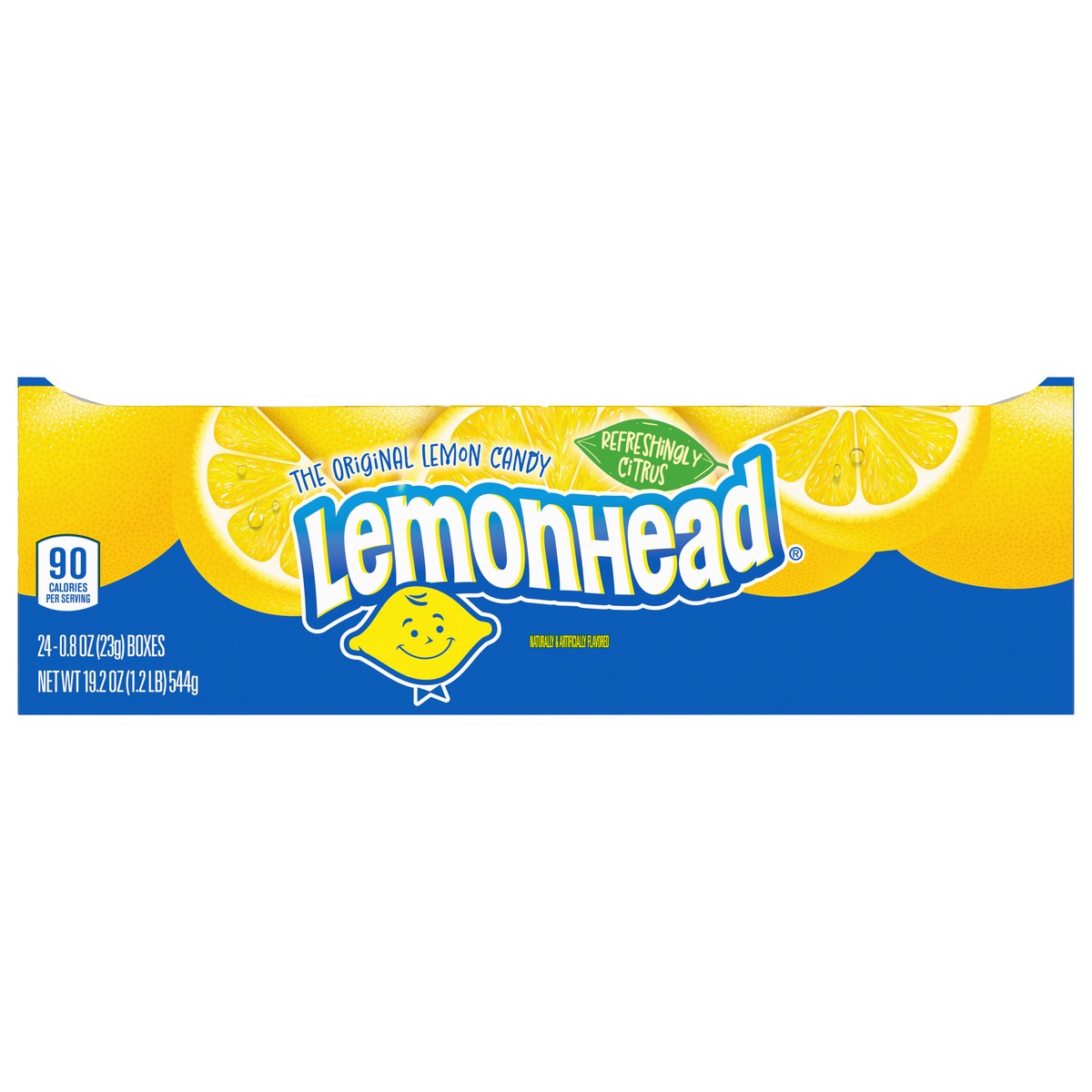 slide 4 of 8, Lemonhead Lemon Candy 24 - 0.8 oz Boxes, 24 ct