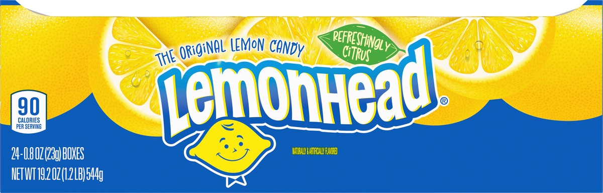 slide 7 of 8, Lemonhead Lemon Candy 24 - 0.8 oz Boxes, 24 ct