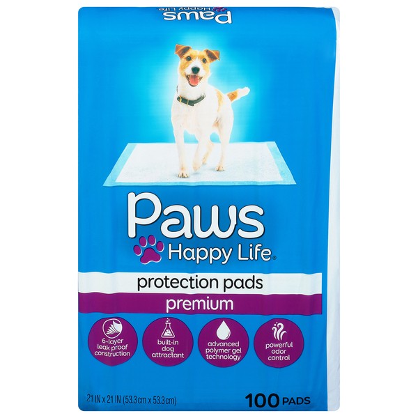 slide 1 of 9, Paws Happy Life Protection Pads 100 ea, 100 ct