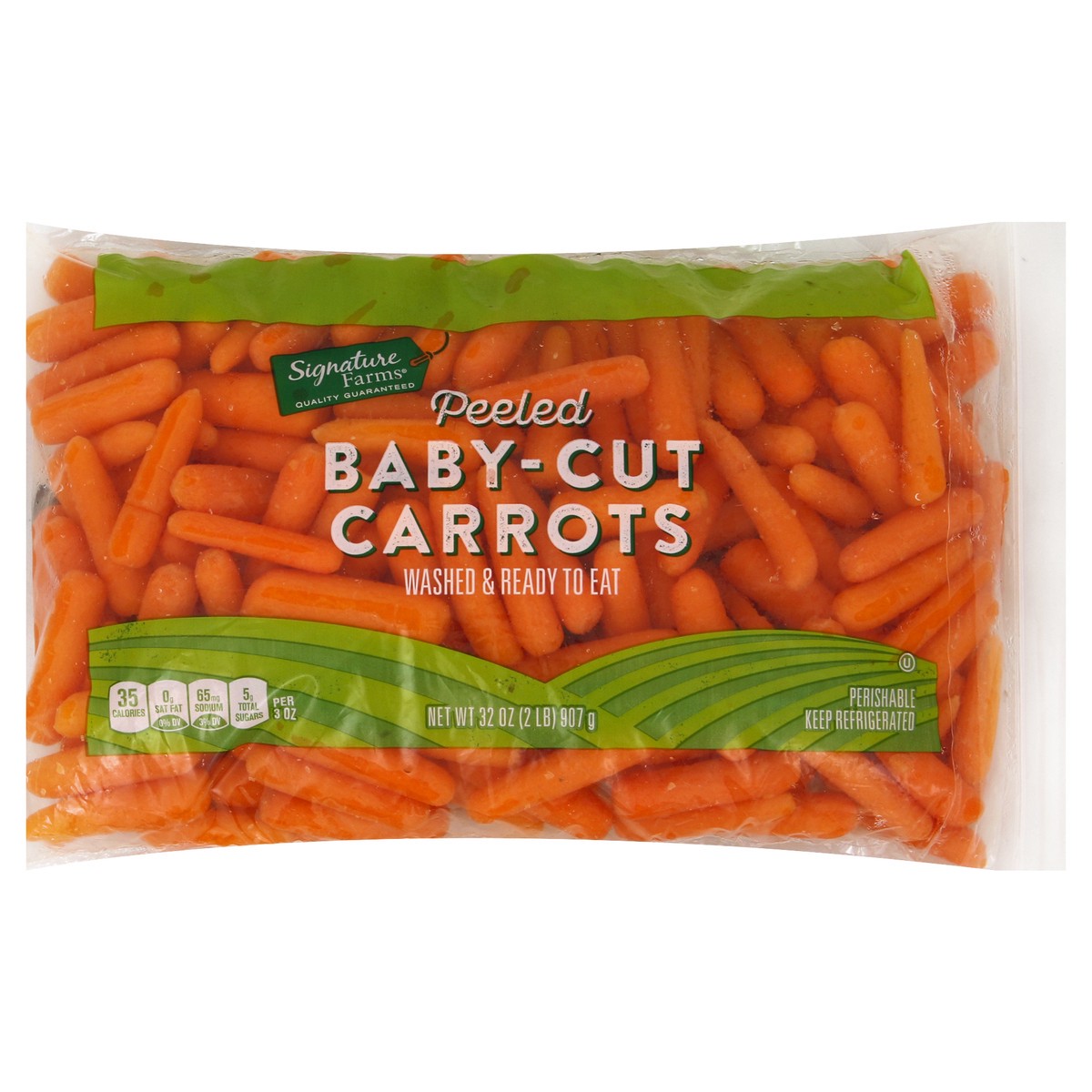 slide 6 of 6, Signature Farms Carrots Baby-Cut Peeled, 32 oz