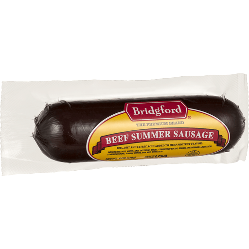 slide 4 of 9, Bridgford Beef Summer Sausage, 7 oz