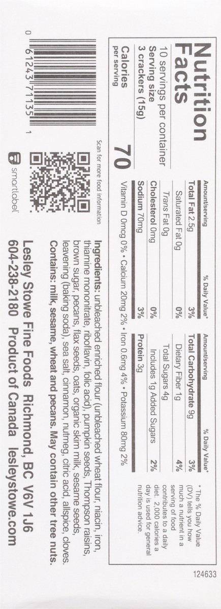 slide 8 of 9, Raincoast Crisps Pumpkin Spice Crackers 5.3 oz, 5.3 oz