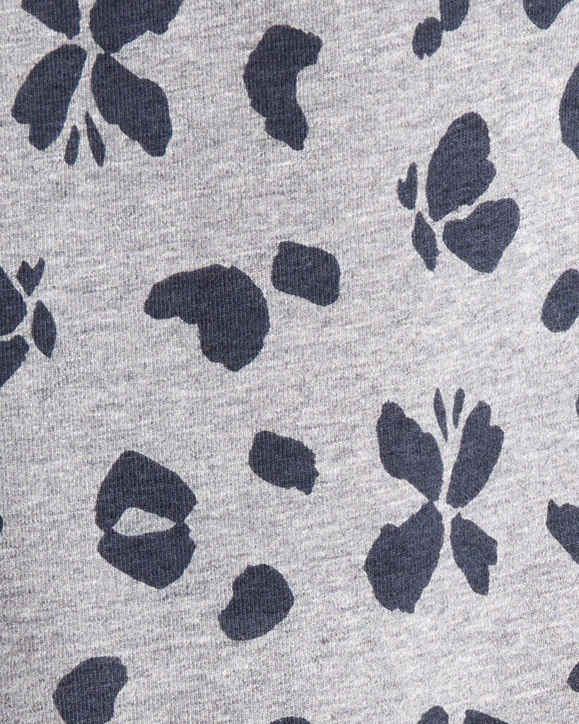 slide 3 of 3, Carter's Carters Girls Butterfly Leopard Print Pull-On Stretch Leggings - Grey Grey 6-6X, 1 ct