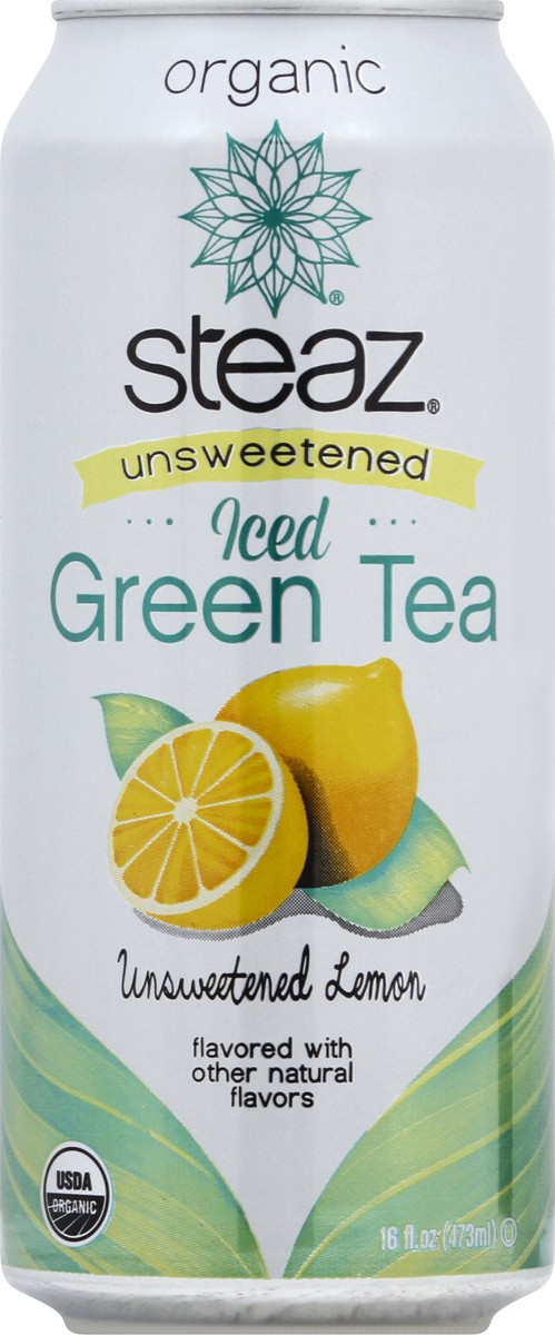 slide 1 of 7, Steaz Organic Unsweetened Lemon Green Tea - 16 fl oz, 16 fl oz