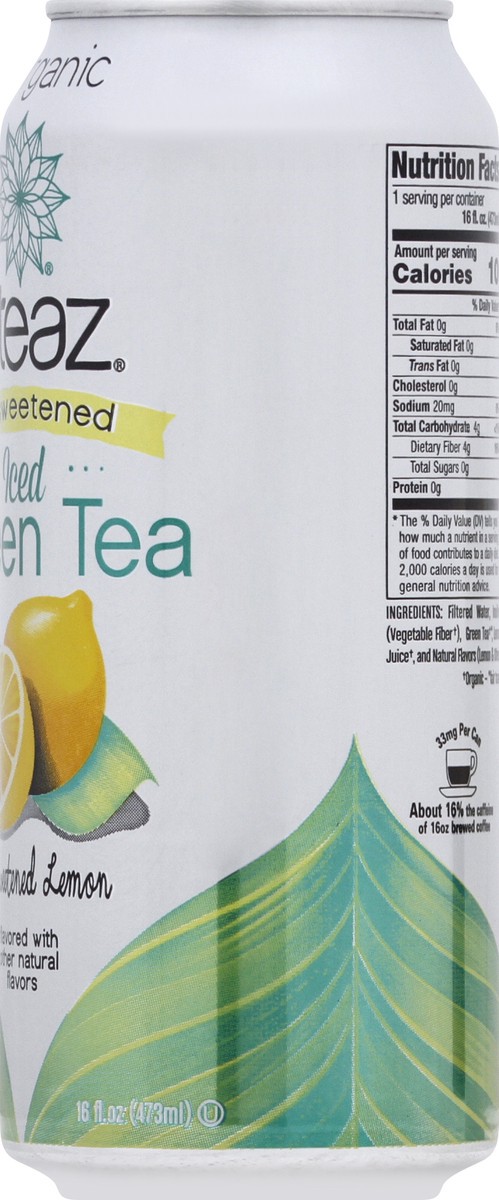slide 6 of 7, Steaz Organic Unsweetened Lemon Green Tea, 16 fl oz
