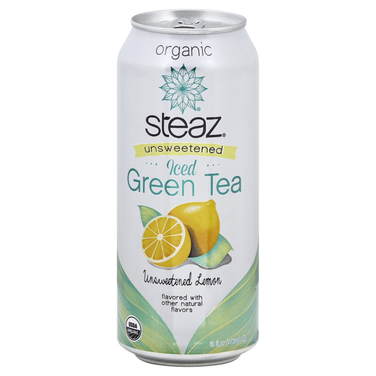 slide 1 of 7, Steaz Organic Unsweetened Lemon Green Tea, 16 fl oz