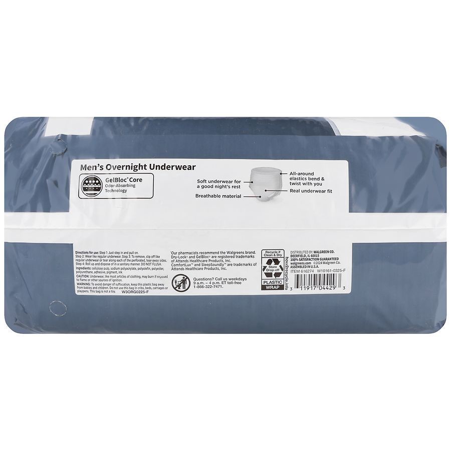 slide 2 of 5, Walgreens Certainty Men's Overnight ComfortLux Underwear Ultimate Absorbency XL, 14 ct