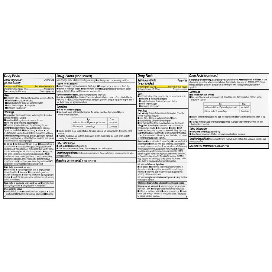 slide 4 of 5, Walgreens Daytime & Nighttime Flu Relief Packets Maximum Strength Honey Lemon, 6 ct x 2 ct