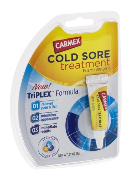 slide 1 of 1, Carmex Cold Sore Treatment Squeeze Tube, 0.07 oz