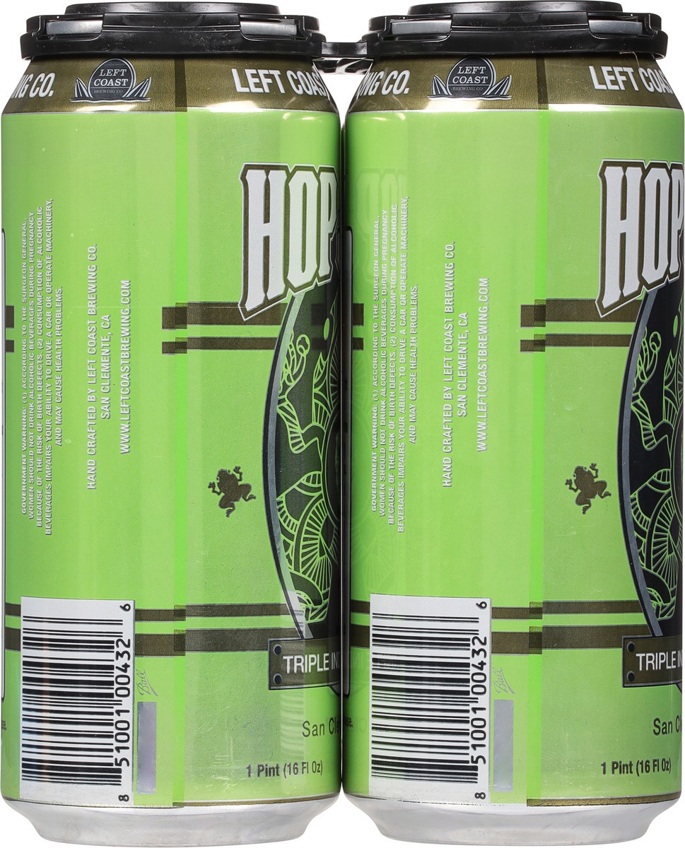 slide 3 of 9, Left Coast Brewing Co Triple India Pale Ale Hop Juice Beer 4 - 1 pt Cans, 4 ct