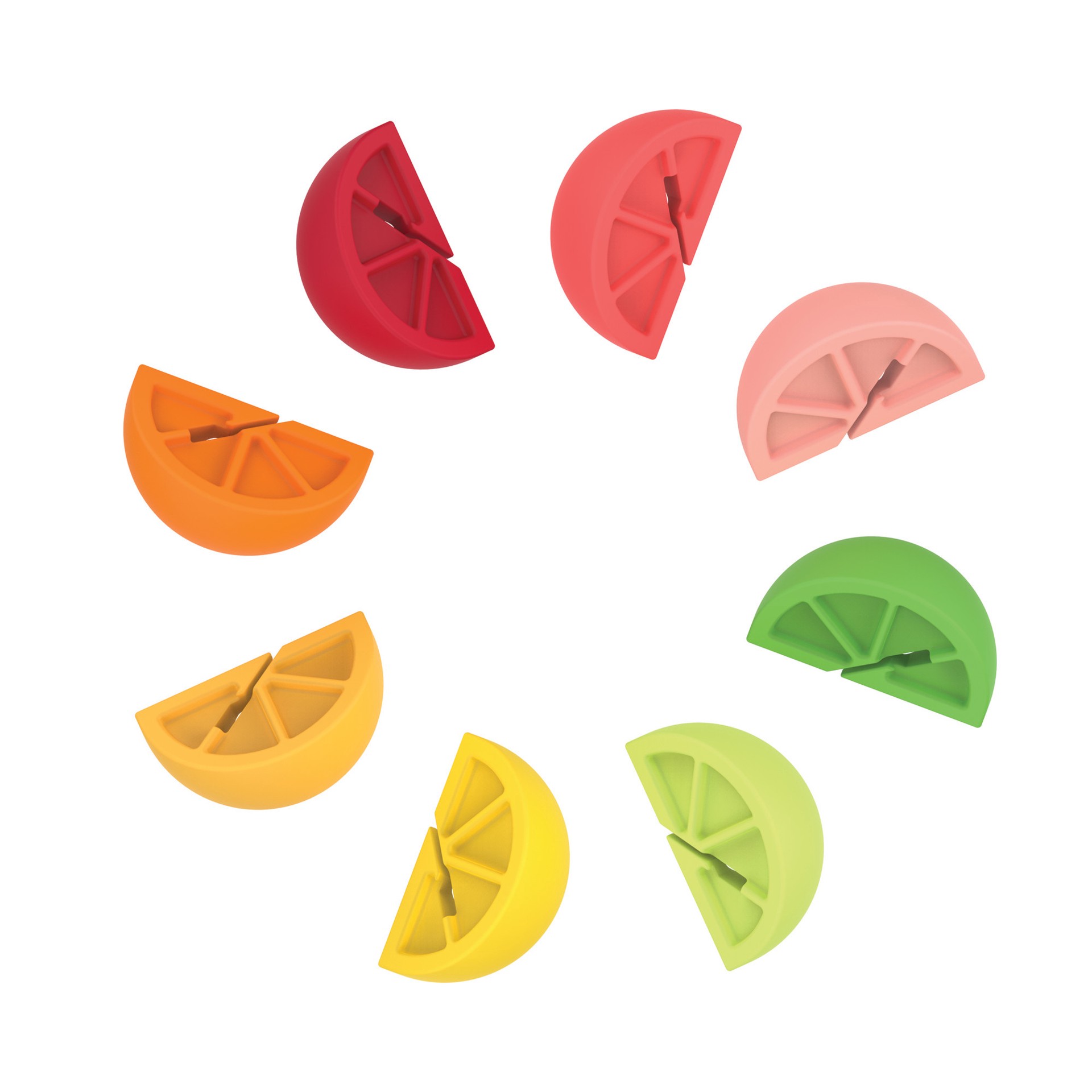 slide 3 of 5, TrueZoo True Zoo Citrus Wine Charms Glass Markers in Assorted Colors, 8 Count, 8 ct