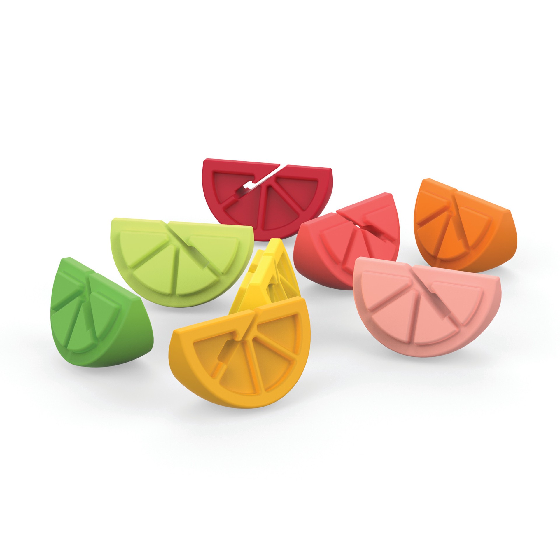 slide 5 of 5, TrueZoo True Zoo Citrus Wine Charms Glass Markers in Assorted Colors, 8 Count, 8 ct