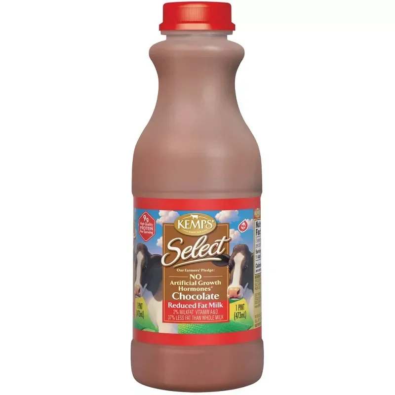 slide 1 of 3, Kemps Select Chocolate Reduced Fat Milk - 1 pint, 1 pint