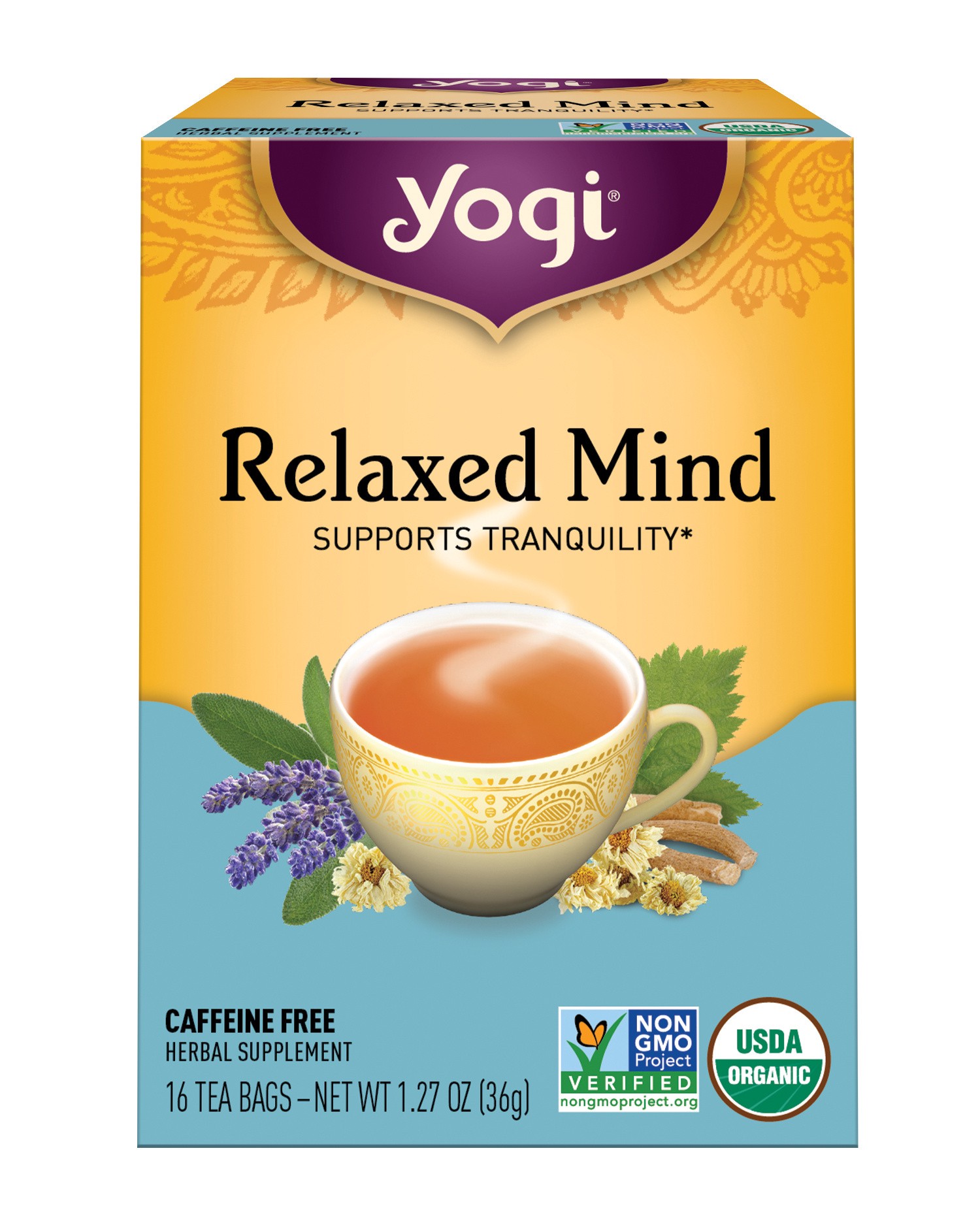 slide 4 of 5, Yogi Relaxed Mind Tea Bags 16 ea, 16 ct