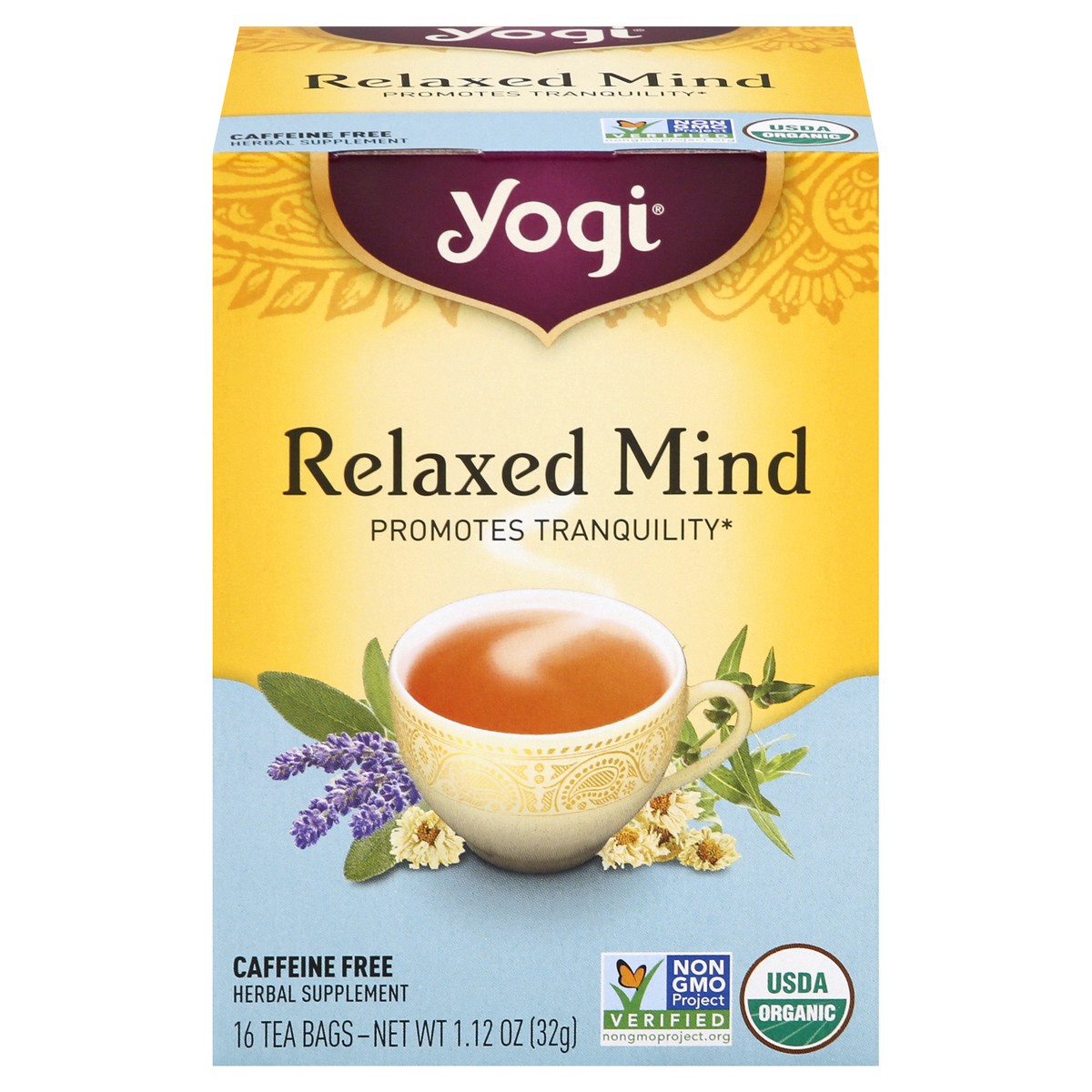slide 1 of 10, Yogi Relaxed Mind Tea, 16 ct