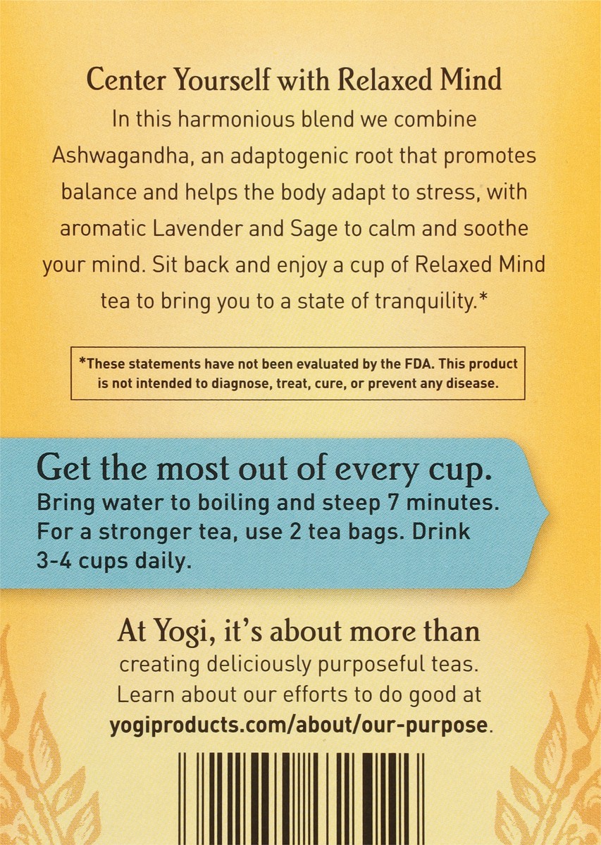 slide 9 of 10, Yogi Relaxed Mind Tea, 16 ct