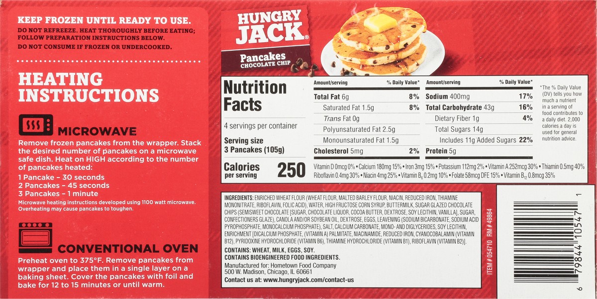 slide 5 of 9, Hungry Jack Chocolate Chip Pancakes 12 ea, 12 ct