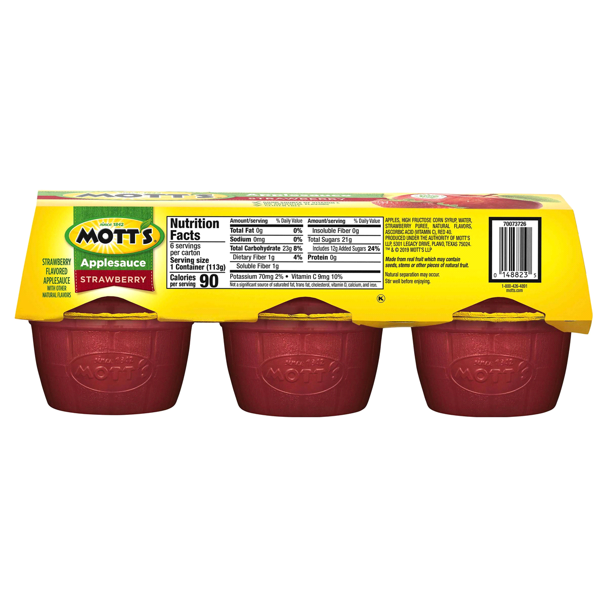 slide 3 of 21, Mott's Applesauce Strawberry Cups, 6 ct; 4 oz
