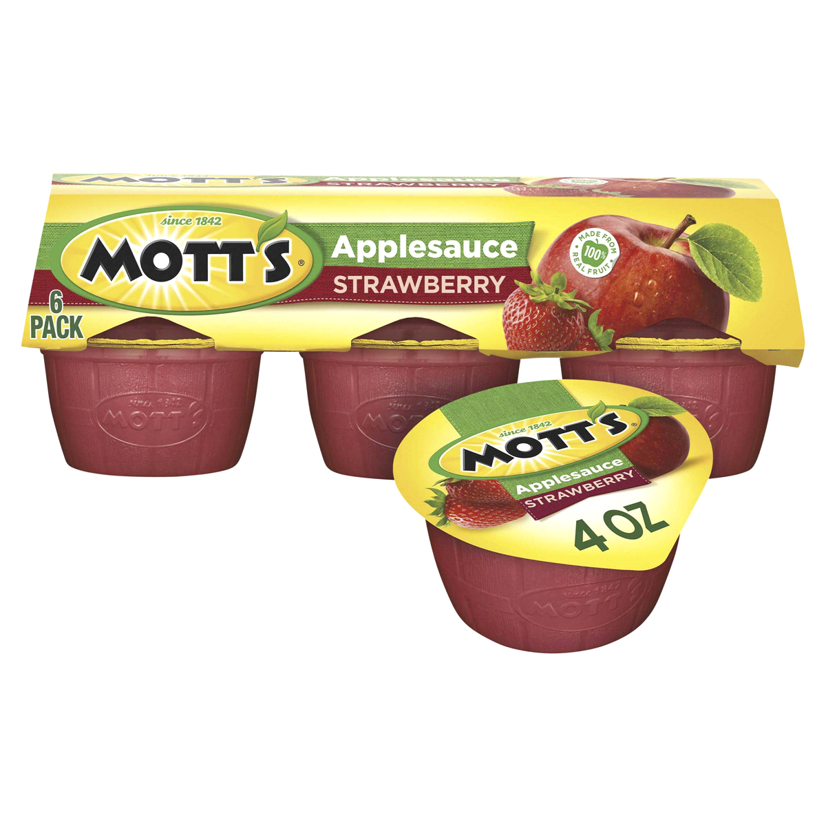 slide 17 of 21, Mott's Applesauce Strawberry Cups, 6 ct; 4 oz