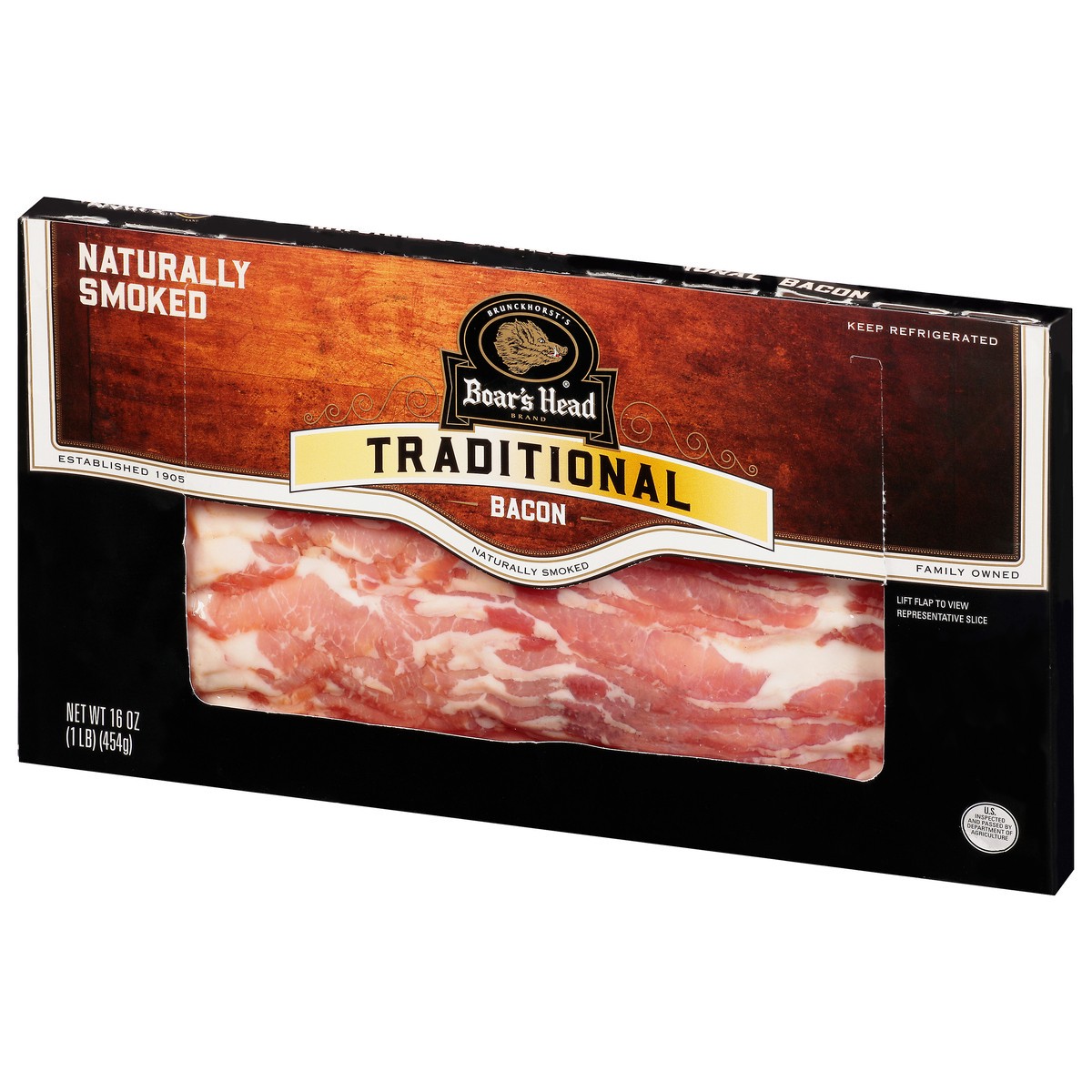 slide 3 of 14, Boar's Head Naturally Smoked Traditional Bacon 16 oz, 16 oz