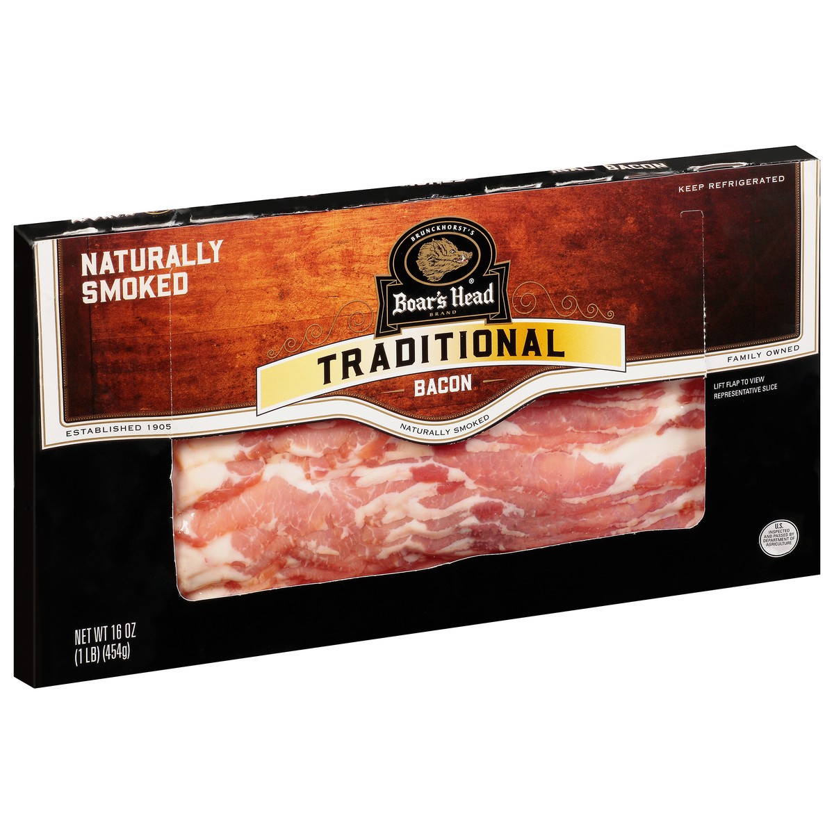 slide 7 of 14, Boar's Head Naturally Smoked Traditional Bacon 16 oz, 16 oz