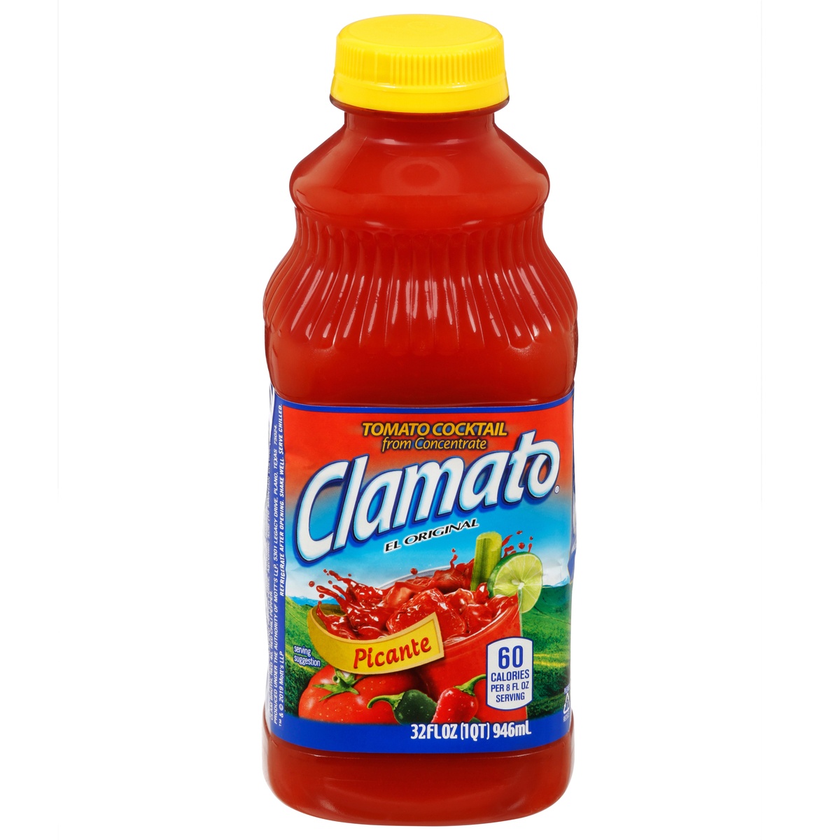 slide 1 of 11, Clamato Picante Tomato Cocktail, 32 fl oz