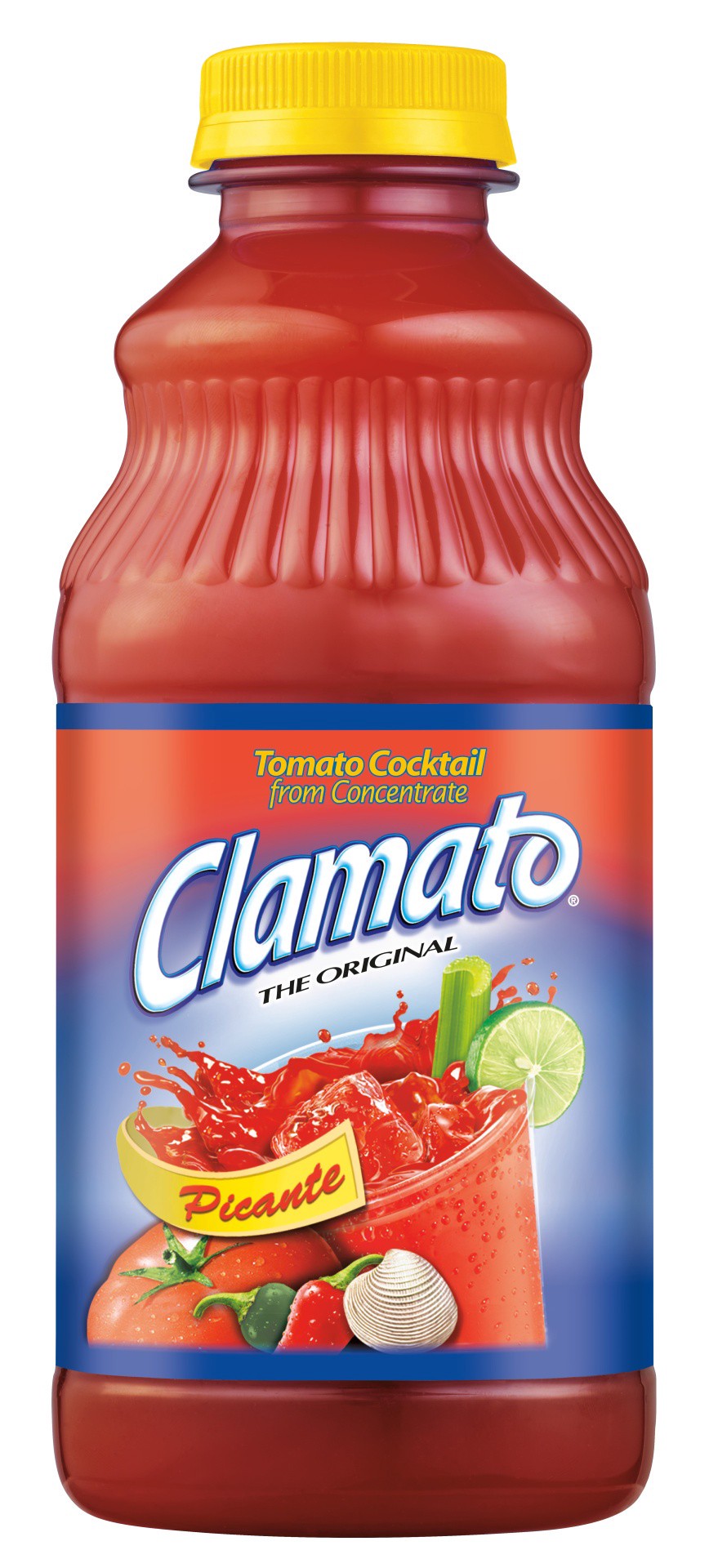 slide 1 of 7, Clamato Picante Tomato Cocktail 32 fl oz Bottle, 32 fl oz