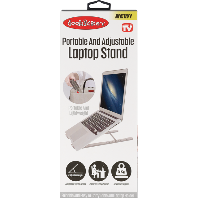 slide 1 of 1, DOOHICKEY Portable & Adjustable Laptop Stand, 1 ct