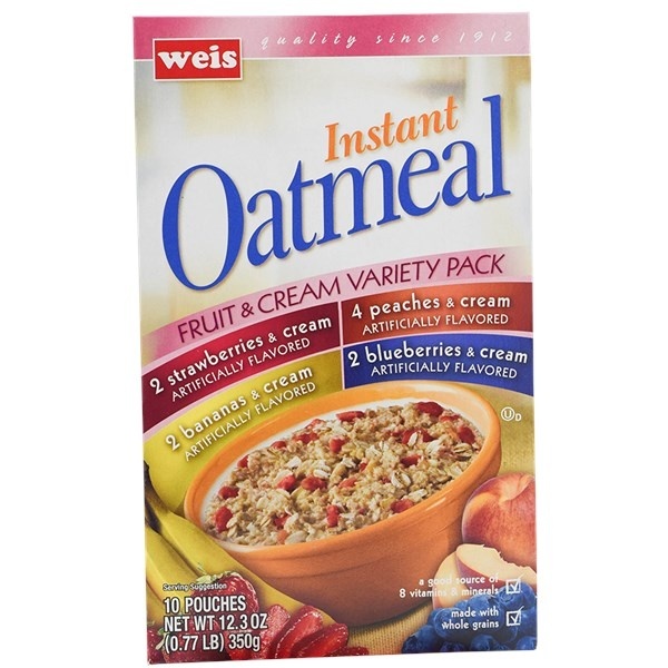 slide 1 of 1, Weis Quality Fruit and Cream Variety Pack Instant Oatmeal, 12.3 oz