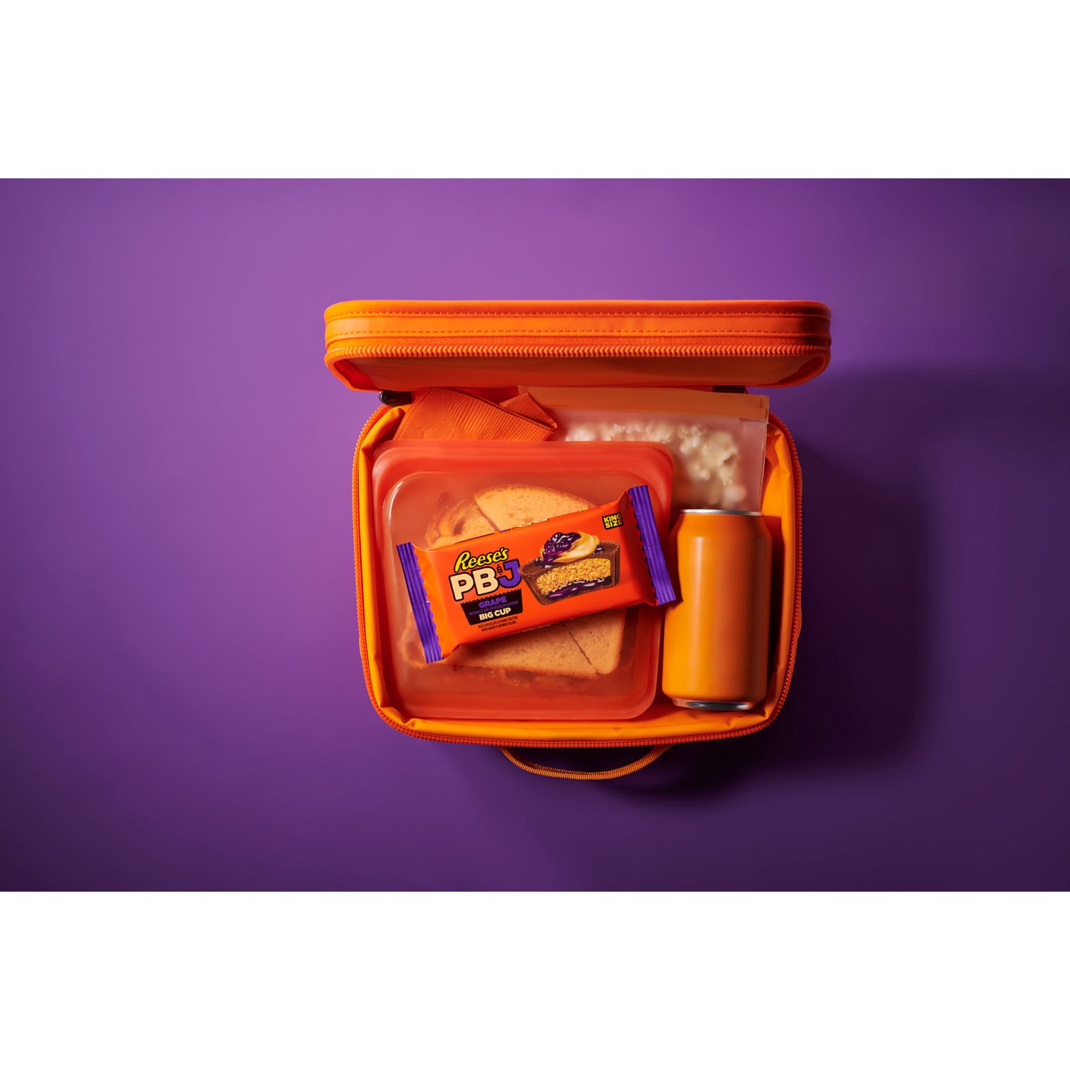 slide 6 of 10, Reese's Big Cup PB&J Grape Milk Chocolate King Size Peanut Butter Cups, Candy Pack, 2.8 oz, 2.80 oz