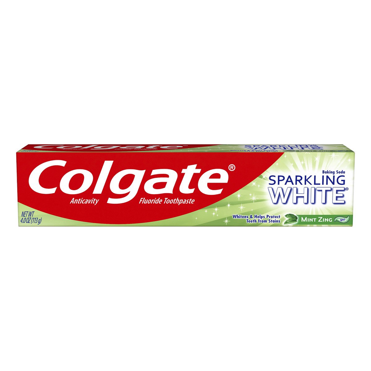 slide 1 of 17, Colgate Sparkling White Mint Zing Toothpaste, 4 oz