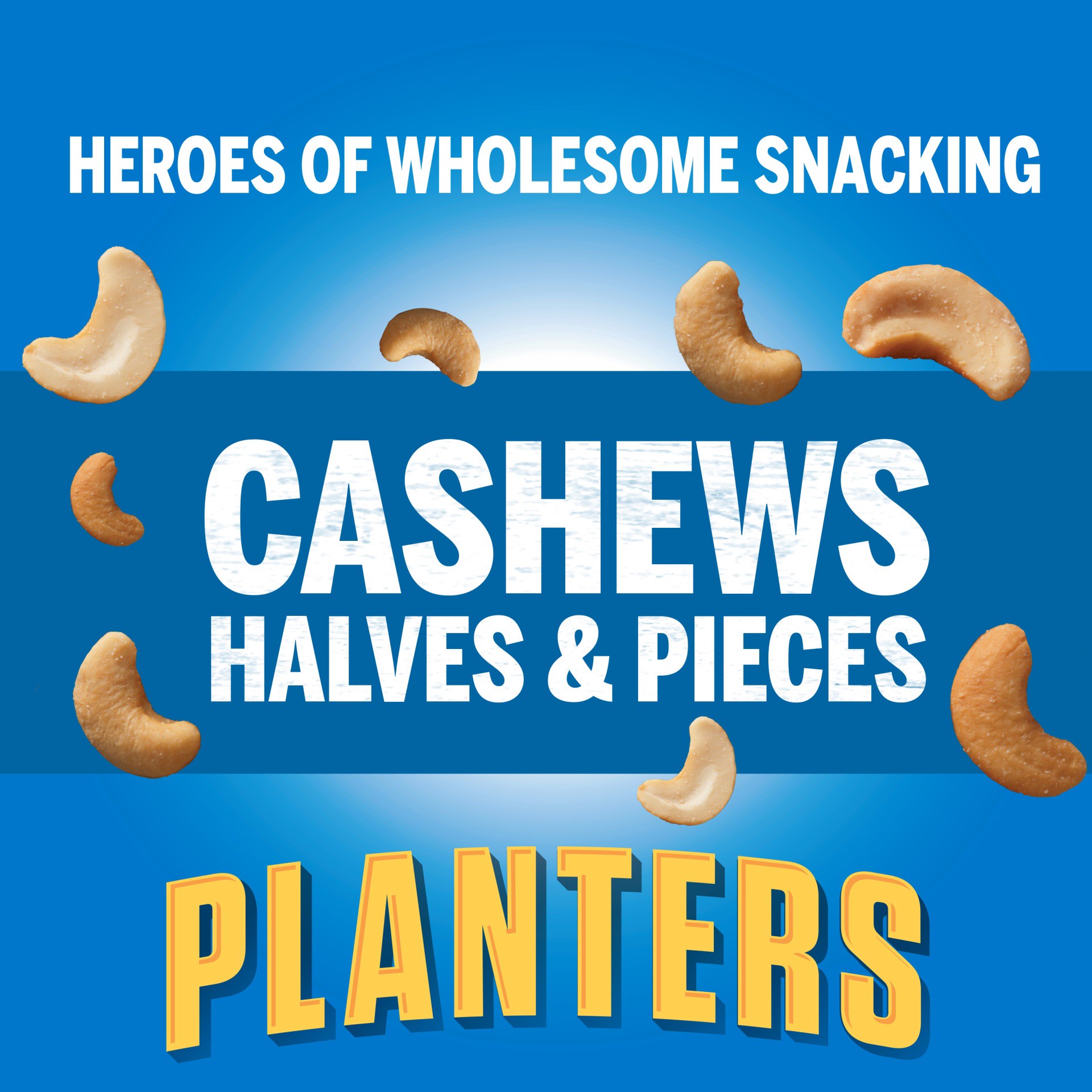 slide 2 of 9, Planters Cashews Halves & Pieces, 9.25 oz Canister, 9.25 oz